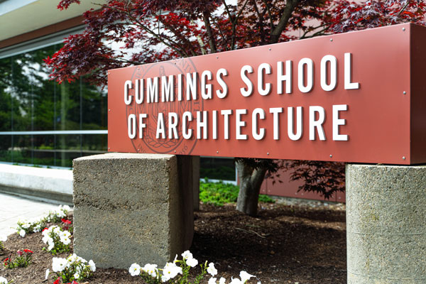 Cummings School of Architecture sign