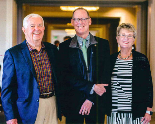 Bill Cummings, Dr Paul Farmer, and Joyce Cummings